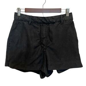 Wilfred Aritzia Shorts Black Size 8 Linen Tencel Lyocell Blend Light Summer Y2K